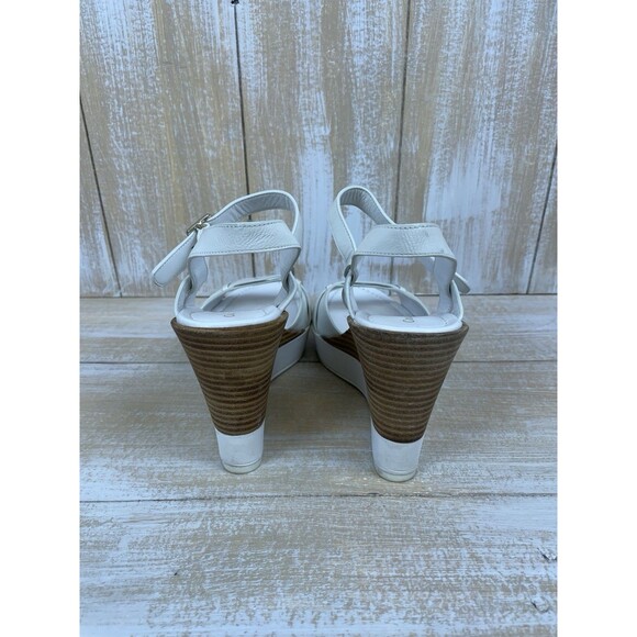 Cole Haan Paley Women's Size 9.5B White Leather High Wedge Heels - Picture 5 of 10